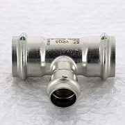 Тройник пресс 35 x 22 x 35 нерж.сталь Sanpress Inox SC-Contur 