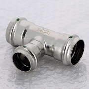 Тройник пресс 35 x 28 x 35 нерж.сталь Sanpress Inox SC-Contur 