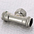 Тройник пресс 28 x 1' x 28 нерж.сталь Sanpress Inox SC-Contur 