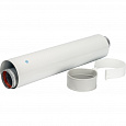 Труба коаксиальная DN60/100 500мм, уплотнения и хомут в комплекте Stout