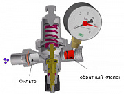 Автоматический редуктор FAR с манометром 1/2', 0-6 бар 