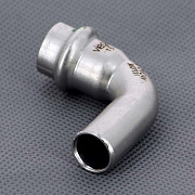 Отвод однораструбный пресс 15 нерж.сталь. Sanpress Inox 