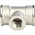 Тройник ВР 1"X1/2X1" никелированный STOUT 