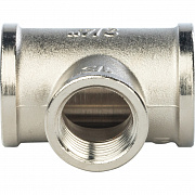 Тройник ВР 3/4X1/2X3/4 никелированный STOUT 