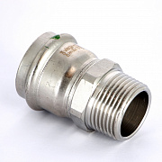 Соединитель пресс 35 x 1' НР нерж.сталь Sanpress Inox SC-Contur 