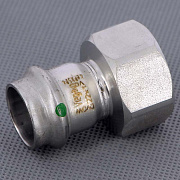 Соединитель пресс 22 x 1' ВР нерж.сталь Sanpress Inox SC-Contur 
