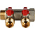 Коллектор STOUT c кранами 3/4" 2 выхода 1/2' (красные ручки) 