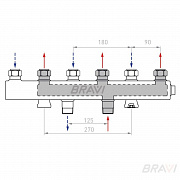 Распределительный коллектор BRAVI на 3гр 