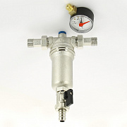 Фильтр промывной Uni-Fitt ВН 1/2" х 3/4"  никелир. 