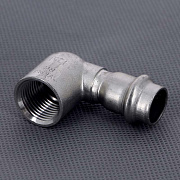 Угол пресс 15 x 1/2' нерж.сталь. Sanpress Inox 