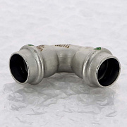 Отвод двухраструбный 18 нерж.сталь. Sanpress Inox 