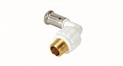 Угольник пресс 20 x 3/4" НР Henco (белый) 