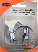 Хомут 1.1/16" 14-27мм нерж. TeRma (упаковка 4 шт.) в блистере 