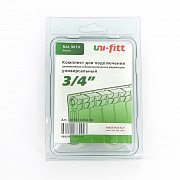 Комплект для подключения радиатора UNI-FITT 1"х3/4" RAL9010 