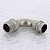 Угол пресс 15 x 1/2' НР нерж.сталь. Sanpress Inox (отвод) 