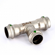 Тройник пресс 22мм нерж.сталь Sanpress Inox SC-Contur 