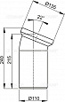 КОЛЕНО ДЛЯ УНИТАЗА 22°  ALСAPLAST