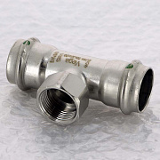 Тройник пресс 28 x 3/4' x 28 нерж.сталь Sanpress Inox SC-Contur 