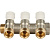Коллектор STOUT c вентилями 3/4" 3 выхода 3/4" ЕК 