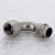 Угол пресс 15 x 1/2' ВР нерж.сталь. Sanpress Inox (отвод) 