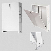 Шкаф коллекторный металлический накладной UNI-FITT 704х651-691х125 