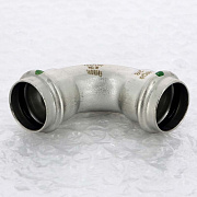 Отвод двухраструбный 35 нерж.сталь. Sanpress Inox 