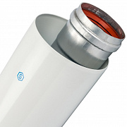 Труба коаксиальная DN60/100 500мм, уплотнения и хомут в комплекте Stout 