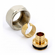 Соединитель обжим евроконус UNI-FITT 16(2.2)х3/4"ЕК для PEX / PERT 